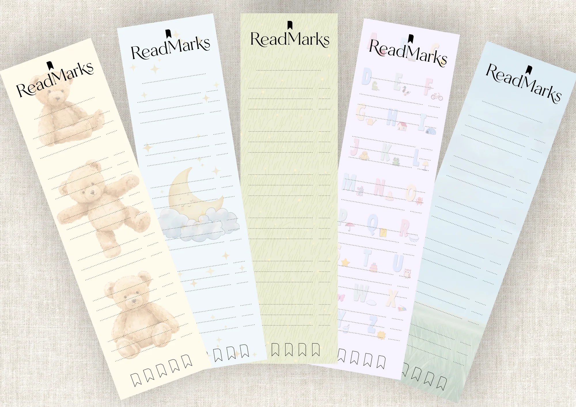 De invulbare achterkant van de collectie Bedtime Stories
