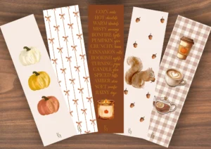 De vijf voorkanten van de collectie Cozy Autumn, naast elkaar