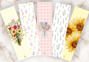 De vijf voorkanten van de collectie In Bloom, naast elkaar